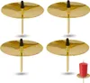 4X Kerzenhalter Gold Kerzenteller Adventskranzstecker 5 cm Produktbild-Vorschau 1