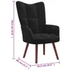 vidaXL Fauteuil relax noir velours Voir les images du produit 11