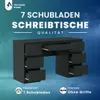 VBChome Schreibtisch 130 x 50 x 76 cm Schwarz Schreibtisch Produktbild-Vorschau 3