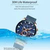 A watch is partially submerged in water, with text highlighting its waterproof capabilities. Produktbild-Vorschau