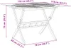 vidaXL Table de jardin pliante Ø110x75 cm Bois massif Voir les images du produit 8