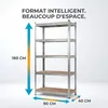 IvoQ Étagère de rangement – 180 x 90 x 40 cm – 5 étagères Voir les images du produit 4