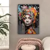 Wanddeko 60x80 cm - Frau - Graffiti - Schwarz, Leinwand Produktbild-Vorschau 2