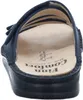 The image shows the inside of a blue sandal with the brand name 'Finn Comfort' printed on the insole. Produktbild-Vorschau