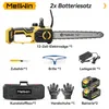 MELLWIN Akku-Kettensäge 12 Zoll, 800 W, 15 m/s, mit 2 Produktbild-Vorschau 4