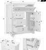 OKWISH Meuble de Salle de Bain avec Lavabo Intégré, 1 Porte Voir les images du produit 4