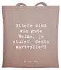 Mr. & Mrs. Panda Tote Bag Spruch Sturer Stier - Braun Produktbild-Vorschau 1