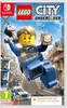 A Lego character in a police uniform is jumping in a city setting. Náhľad obrázku produktu