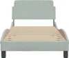 vidaXL Bettgestell "Dover" Hellgrau 90x200 cm Samt Produktbild-Vorschau 4