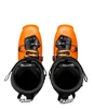Skischuhe "Maestrale" von Scarpa in leuchtendem Orange mit schwarzen Schnallen und Innenschuh. Produktbild-Vorschau
