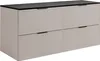 Badezimmerschrank, Kaschmir / Dunkelgrau, Schwarze Griffe, Produktbild-Vorschau 1