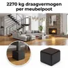 JustValue Meubelverhogers - Set van 4 - 6x6x5 cm - Zwart - Productafbeelding-voorbeeld 4
