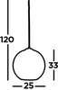 Hängeleuchte Metall Rauchglas D: 25 cm rund H: max. 120 cm Produktbild-Vorschau 5