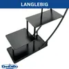 A black metal plant stand with multiple tiers, shown from a diagonal angle against a white background. Produktbild-Vorschau