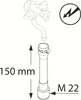 An illustration showing how to connect a faucet extension hose. Produktbild-Vorschau