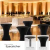 tectake® Stehtisch Eren rund mit Tischhusse bodenschonende Produktbild-Vorschau 3