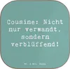 Mr. & Mrs. Panda Untersetzer Tasse Spruch Cousine Wunder - Produktbild-Vorschau 1