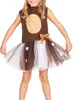 A young girl wearing a reindeer costume. Anteprima dell’immagine prodotto
