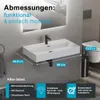 Aqua Bagno Waschbecken 80 im modernen Loft Air Design Eckig Produktbild-Vorschau 2