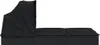 lettino 2 persone con tetto nero 213x118x97 in poly rattan Anteprima dell’immagine prodotto 5