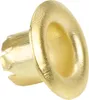 A close-up, isolated shot of a single brass grommet. Produktbild-Vorschau