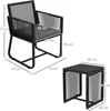 Outsunny 3tlg. Rattan Gartenmöbel-Set, Gartengarnitur mit Produktbild-Vorschau 3