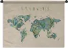 MuchoWow® Wandteppich Wandbehang Weltkarte - Pflanzen - Produktbild-Vorschau 1