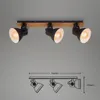 Deckenleuchte Spotleuchte vintage 3xE27 40W Holz Metall Produktbild-Vorschau 5