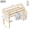 A diagram of a loft bed with dimensions indicated. Podgląd zdjęcia produktu