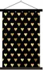 MuchoWow® Textilposter Muster - Herz - Gold 120x180 cm mit Produktbild-Vorschau 1
