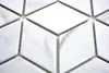 Handmuster Mosaik Fliese Keramik weiß Diamant POV Carrara Produktbild-Vorschau 1