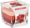 Bispol Duftkerze in dreifarbigem Glas Hibiscus-White Sage Produktbild-Vorschau 2