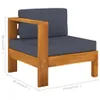9-tlg. Garten-Lounge-Set mit Dunkelgrauen Auflagen Produktbild-Vorschau 8