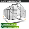 BRAST Gewächshaus Aluminium mit Fundament | 380x250x205cm | Produktbild-Vorschau 2