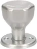 A silver doorknob with a round base is shown against a white background. Anteprima dell’immagine prodotto