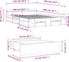 vidaXL Rám postele se zásuvkami kouřový dub 140x200cm Náhled obrázku produktu 8