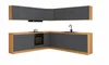 Eckküchenzeile 230x250 cm L-Form Winkelküche Küchenblock Produktbild-Vorschau 2