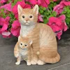 Gartenfigur Dekofigur Katze mit Katzenbaby Produktbild-Vorschau 1