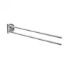 A chrome double towel rack mounted on a white background. Produktbild-Vorschau