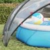 vidaXL Bazénová kopule Transparent 500 x 500 x 236 cm PVC Náhled obrázku produktu 5