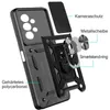 An exploded view of a phone case with labels pointing to its different components. Produktbild-Vorschau