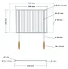 Dessin technique – DEOS Grille de cuisson réglable en acier inoxydable 60–70 × 37 cm avec poignées… Voir les images du produit