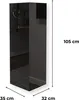 Hängeschrank Schwarz Hochglanz 35x105x32 (B x H x T) Produktbild-Vorschau 2