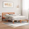 vidaXL Postel z masivu bez matrace vosk hnědá 120x200 cm Náhled obrázku produktu 2