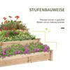 Outsunny Vyvýšený záhon 3-stupňový záhon Květinové schody Náhled obrázku produktu 7