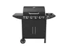 A black gas grill is shown against a white background. Podgląd zdjęcia produktu