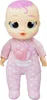 A full-body shot of a baby doll wearing a pink polka dot onesie with a pacifier attached. Anteprima dell’immagine prodotto