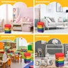 COSTWAY 6er Set Kinder Stuhlkissen Rund mit Griff & Produktbild-Vorschau 3