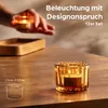 Praknu Teelichthalter Glas Klein für Tischdeko - 12er Set Produktbild-Vorschau 4