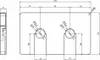 Technical drawing of a product with dimensions and specifications. Náhľad obrázku produktu